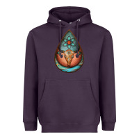 Plum teardrop tooled leather bullskull earrings Heavyweight Hoodie - Jasminsmagicworld