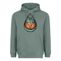 Sage teardrop tooled leather bullskull earrings Heavyweight Hoodie - Jasminsmagicworld