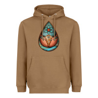 Teardrop Tooled Leather Bullskull Earrings Heavyweight Hoodie | Teevron