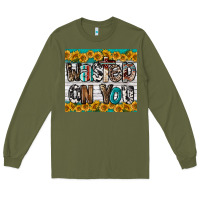 Army Green Western Wasted On You Long Sleeve Tee - LillyAllenDesigns