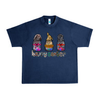 Navy Happy Easter Urban Heavy Tee - CowhideDigitalArt