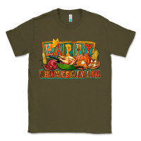Army Green Happy Thanksgiving Classic Tee - FaDigitalArtStudio