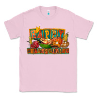 Bubblegum Pink Happy Thanksgiving Classic Tee - FaDigitalArtStudio
