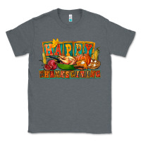 Charcoal Heather Happy Thanksgiving Classic Tee - FaDigitalArtStudio