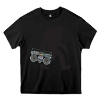 Black bigfoot beatbox boom box retro   bigfoot boom box Heavy Core Tee - DesigneFamous