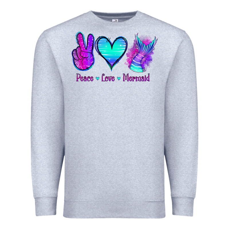 Peace Love Mermaid Premium Sweatshirt by Jasminsmagicworld | Teevron