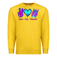 Lemon Peace Love Mermaid Premium Sweatshirt - Jasminsmagicworld