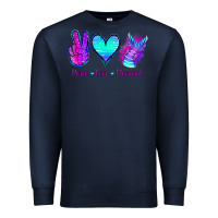 Navy Peace Love Mermaid Premium Sweatshirt - Jasminsmagicworld