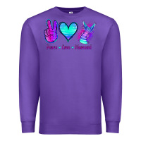 Purple Peace Love Mermaid Premium Sweatshirt - Jasminsmagicworld