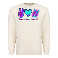Sandshell Peace Love Mermaid Premium Sweatshirt - Jasminsmagicworld