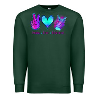 Sports Green Peace Love Mermaid Premium Sweatshirt - Jasminsmagicworld