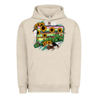 Pigment French Oak Connecticut State Map Urban Hoodie - RanaPortraitStore