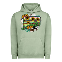 Pigment Oil Green Connecticut State Map Urban Hoodie - RanaPortraitStore