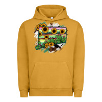 Pigment Peanut Butter Connecticut State Map Urban Hoodie - RanaPortraitStore