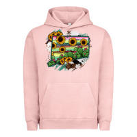 Pigment Salmon Connecticut State Map Urban Hoodie - RanaPortraitStore