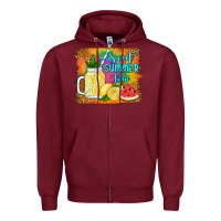 Burgundy sweet summer time Zipper Hoodie - Jasminsmagicworld