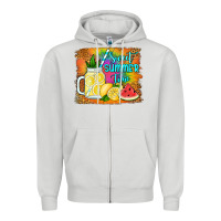 Dove Grey sweet summer time Zipper Hoodie - Jasminsmagicworld