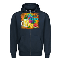 Navy sweet summer time Zipper Hoodie - Jasminsmagicworld