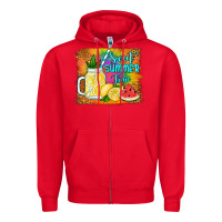 Red sweet summer time Zipper Hoodie - Jasminsmagicworld