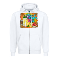 White sweet summer time Zipper Hoodie - Jasminsmagicworld