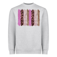 Heather Grey pink glitter leopard brushstroke background Heavyweight Sweatshirt - RanaPortraitStore