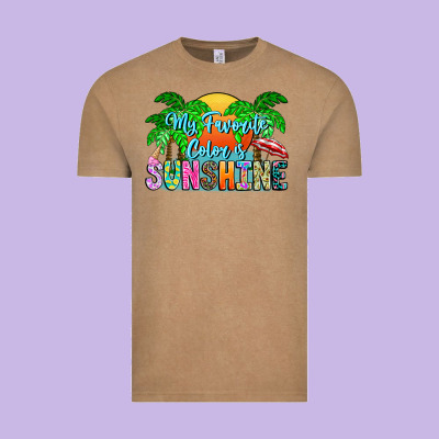 My Favorite Coloris Sunshine Vintage Tee Designed By Cowhidedigitalart