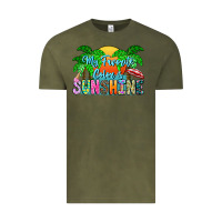 Vintage Olive My Favorite Coloris Sunshine Vintage Tee - CowhideDigitalArt