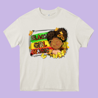 Black Girl Magic Heavy Core Tee Designed By Fadigitalartstudio