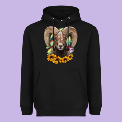 Colorodo Bighorn Sheep Heavyweight Hoodie Designed By Jasminsmagicworld