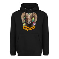 Black Colorodo Bighorn Sheep Heavyweight Hoodie - Jasminsmagicworld
