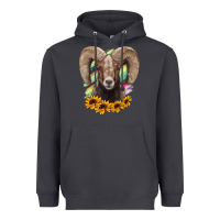 Smoke Colorodo Bighorn Sheep Heavyweight Hoodie - Jasminsmagicworld