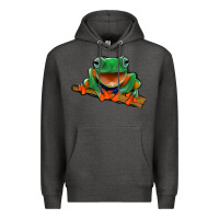 Charcoal Heather frog Premium Hoodie - Jasminsmagicworld