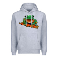 Heather Grey frog Premium Hoodie - Jasminsmagicworld