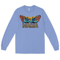 Colony Blue Western American Mama With Sunflowers Long Sleeve Tee - LillyAllenDesigns