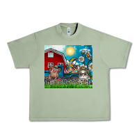 Oil Green happy easter Urban Heavy Tee - CowhideDigitalArt