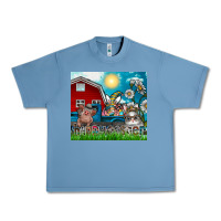 Pebble Blue happy easter Urban Heavy Tee - CowhideDigitalArt