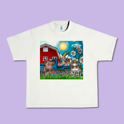 Happy Easter Urban Heavy Tee Designed By Cowhidedigitalart