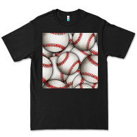 Black baseball seamless pattern Premium Tee - BundleAndBundleShop