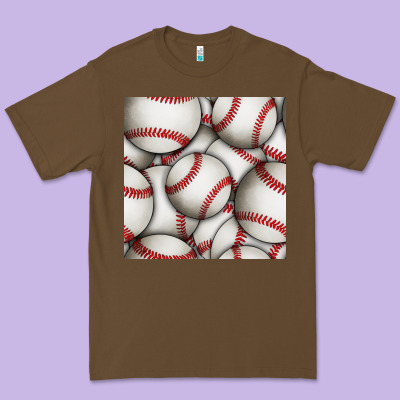 Baseball Seamless Pattern Premium Tee Designed By Bundleandbundleshop