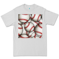 Dove Grey baseball seamless pattern Premium Tee - BundleAndBundleShop