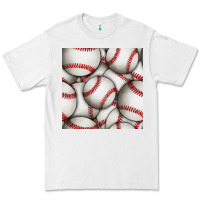 White baseball seamless pattern Premium Tee - BundleAndBundleShop