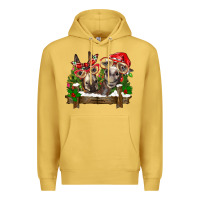 Antique Gold Christmas donkeys Premium Hoodie - BarkalooDesign