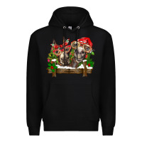 Black Christmas donkeys Premium Hoodie - BarkalooDesign