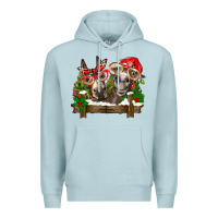 Blue Mist Christmas donkeys Premium Hoodie - BarkalooDesign