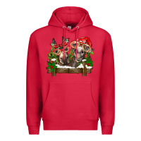 Cardinal Christmas donkeys Premium Hoodie - BarkalooDesign