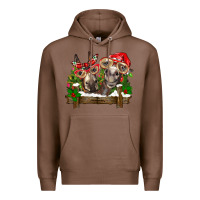 Chestnut Christmas donkeys Premium Hoodie - BarkalooDesign