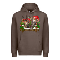 Coffee Christmas donkeys Premium Hoodie - BarkalooDesign