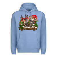 Colony Blue Christmas donkeys Premium Hoodie - BarkalooDesign