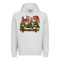 Dove Grey Christmas donkeys Premium Hoodie - BarkalooDesign