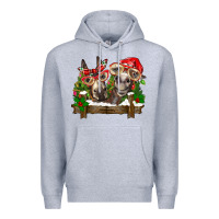 Heather Grey Christmas donkeys Premium Hoodie - BarkalooDesign